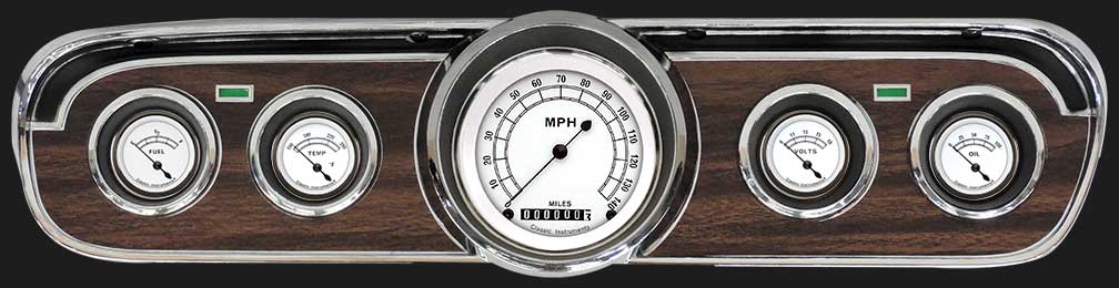 Classic Instruments - Classic White Gauge 1965-66 Mustang Package - MU65CW00