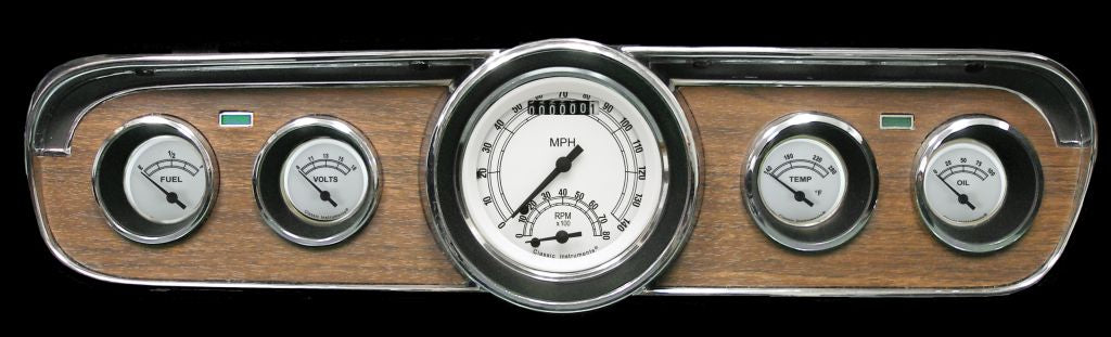 Classic Instruments - Classic White Gauge 1965-66 Mustang Package w/ Ultimate - MU65CW35