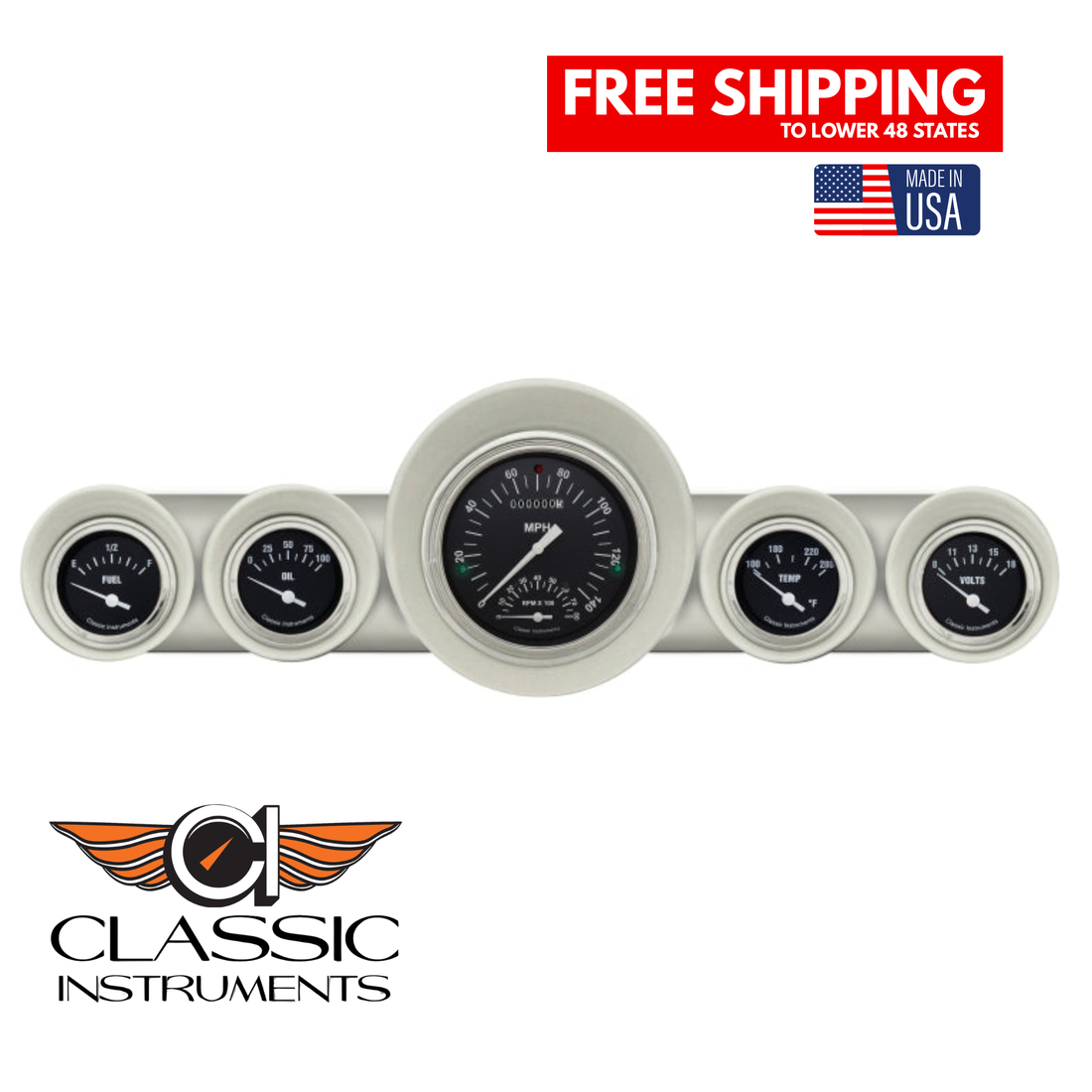 Classic Instruments - Hot Rod Gauge 1959-60 Full-size Chevy - CH59HR65