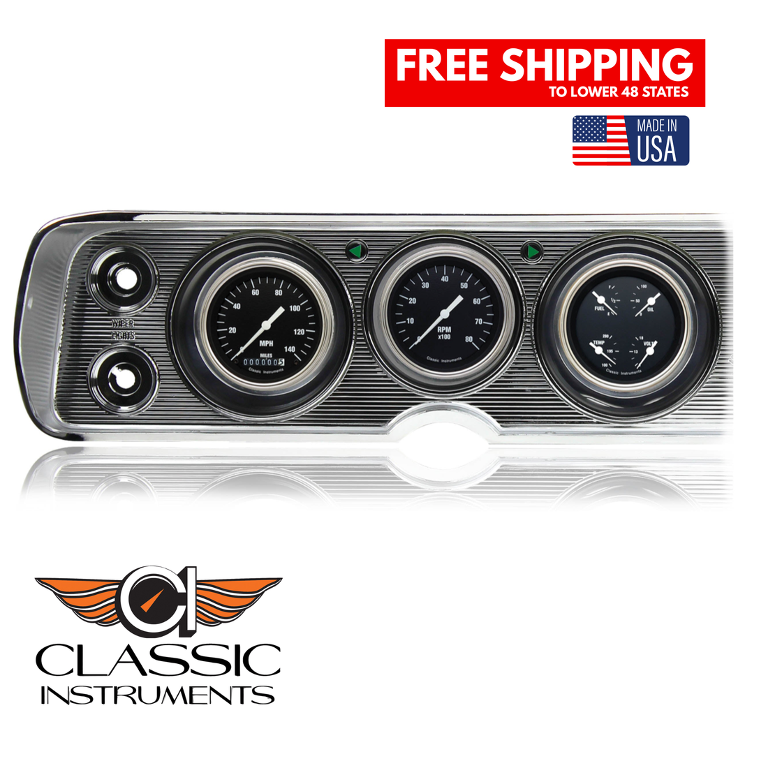 Classic Instruments - Hot Rod Gauge 1964-65 Chevelle Package - CV64HR