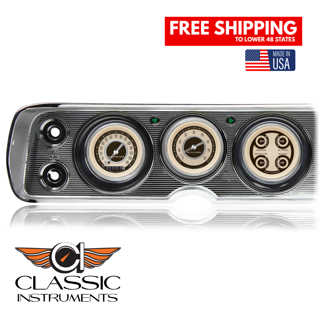 Classic Instruments - Nostalgia VT Gauge 1964-65 Chevelle Package - CV64NT