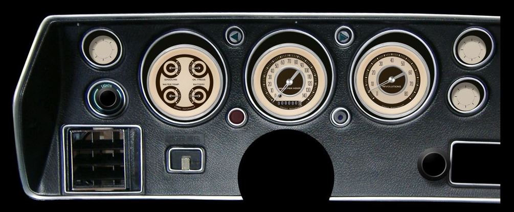 Classic Instruments - Nostalgia VT Gauge 1970-72 Chevelle SS Package - CV70NT