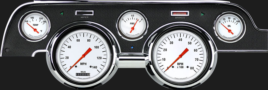 Classic Instruments - Std. Black Camera Case bezel, Standard speedometer Gauge - MU67WH