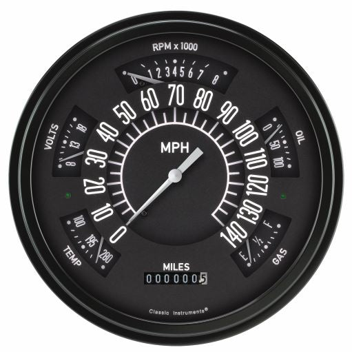 Classic Instruments - The Black Gauge Package for 1961-1966 Ford Truck - FT61B
