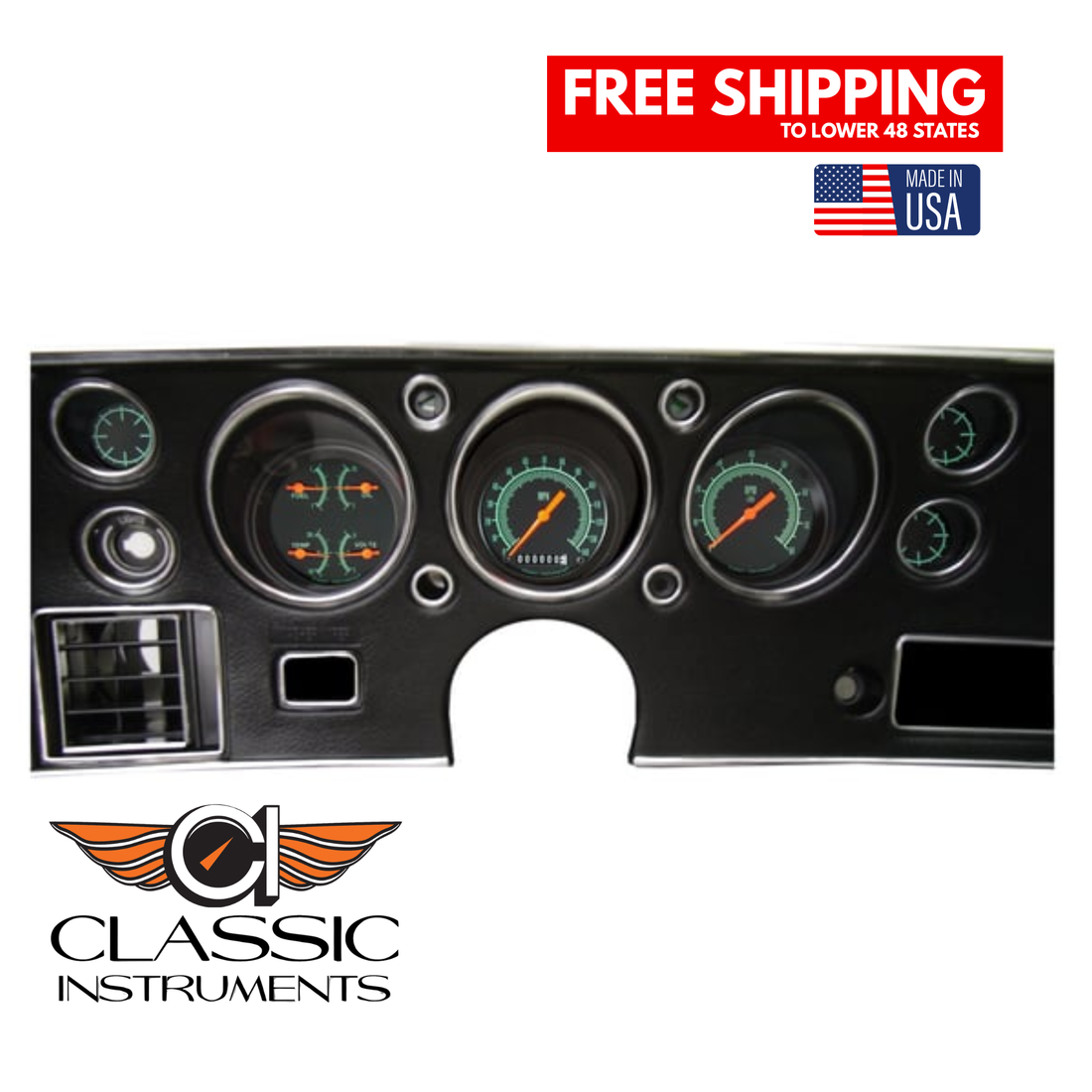 Classic Instruments - The G/Stock Direct-fit Gauge Package for 1970-1972 Chevelle SS - CV70GS