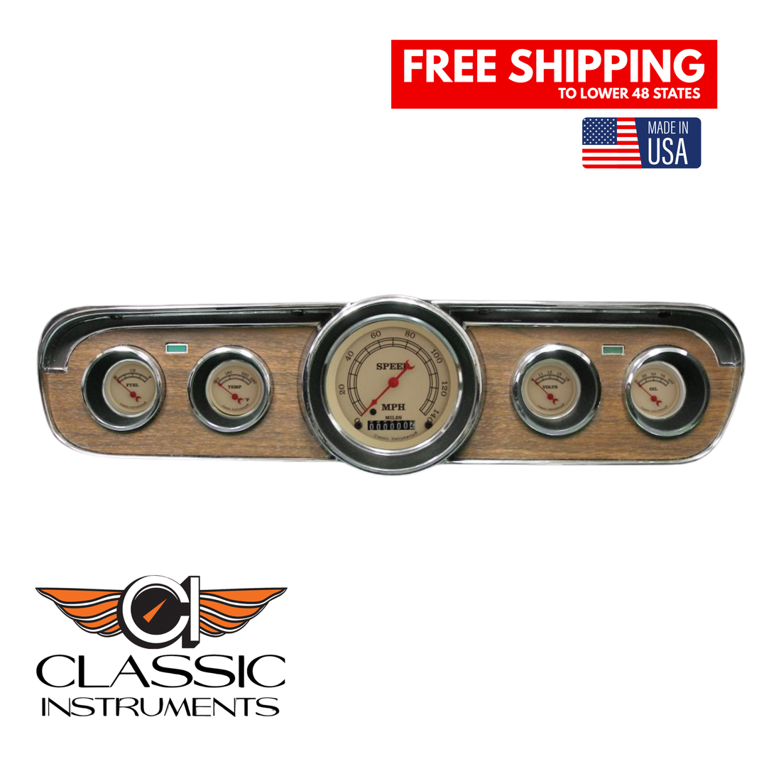 Classic Instruments - Vintage Gauge 1965-66 Mustang Package - MU65VT00