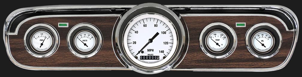 Classic Instruments - White Hot Gauge 1965-66 Mustang Package - MU65WH00