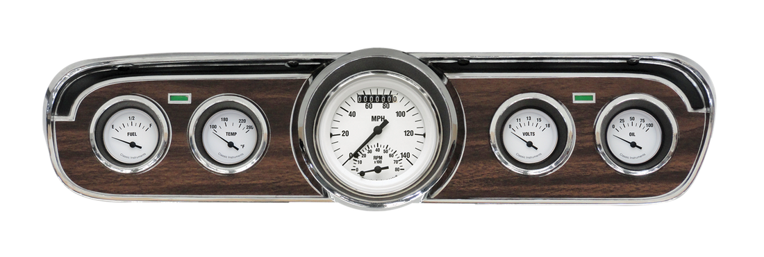 Classic Instruments - White Hot Gauge 1965-66 Mustang Package w/ Ultimate - MU65WH35