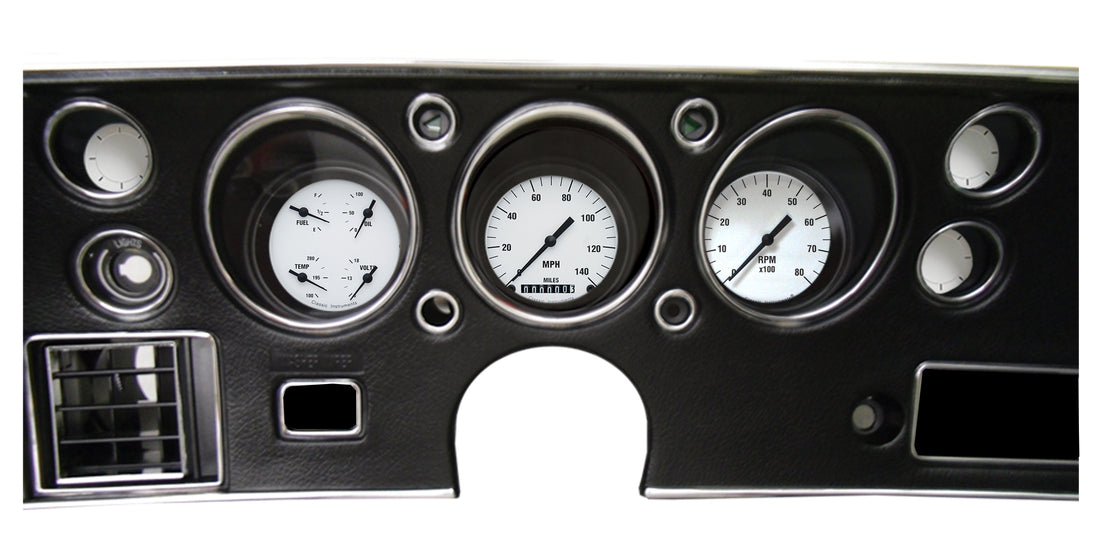 Classic Instruments - White Hot Gauge 1970-72 Chevelle SS Package - CV70WH