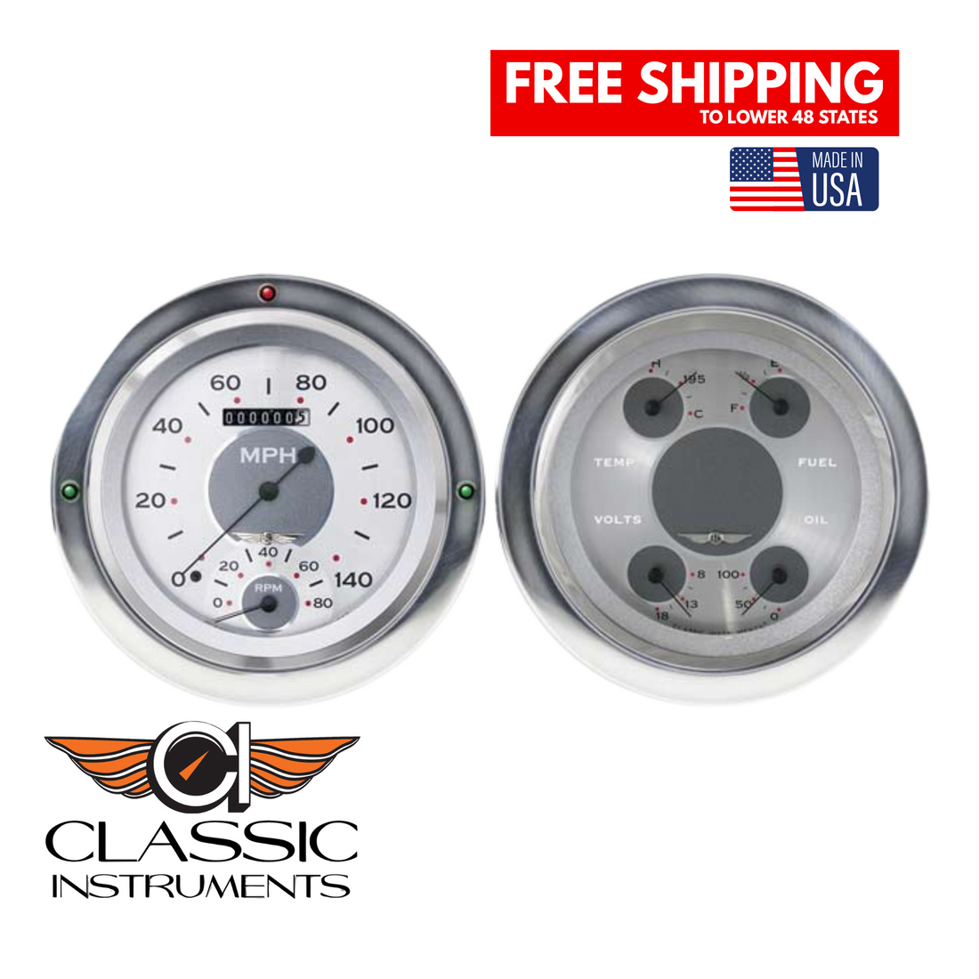 Classic Instruments 1954-1955 All American Chevy Truck Package w/ Speedtachular-CT54AW62