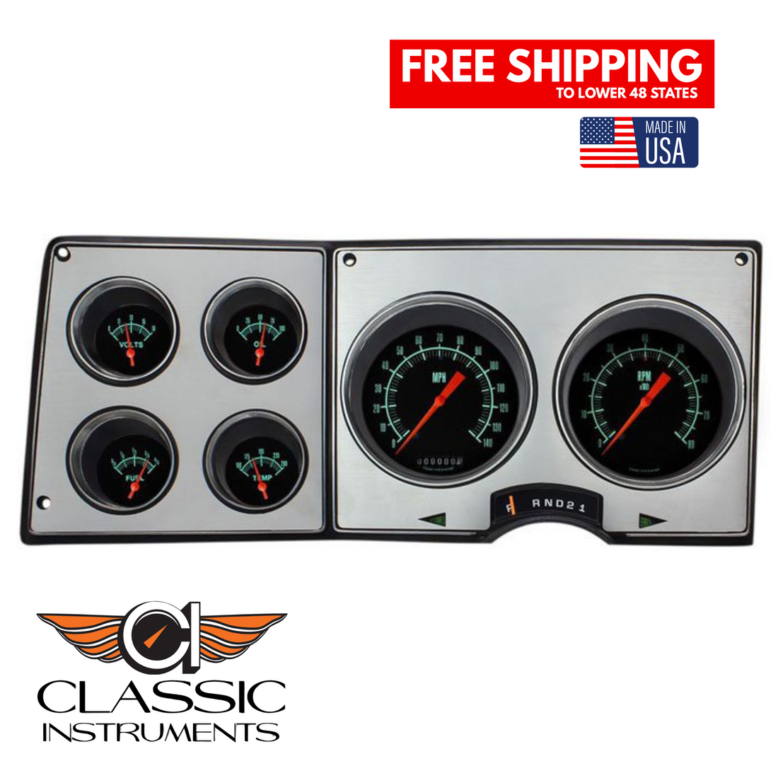Classic Instruments 1973-1987 G-Stock Dash Gauges Chevrolet & GMC Truck Package-CT73GS