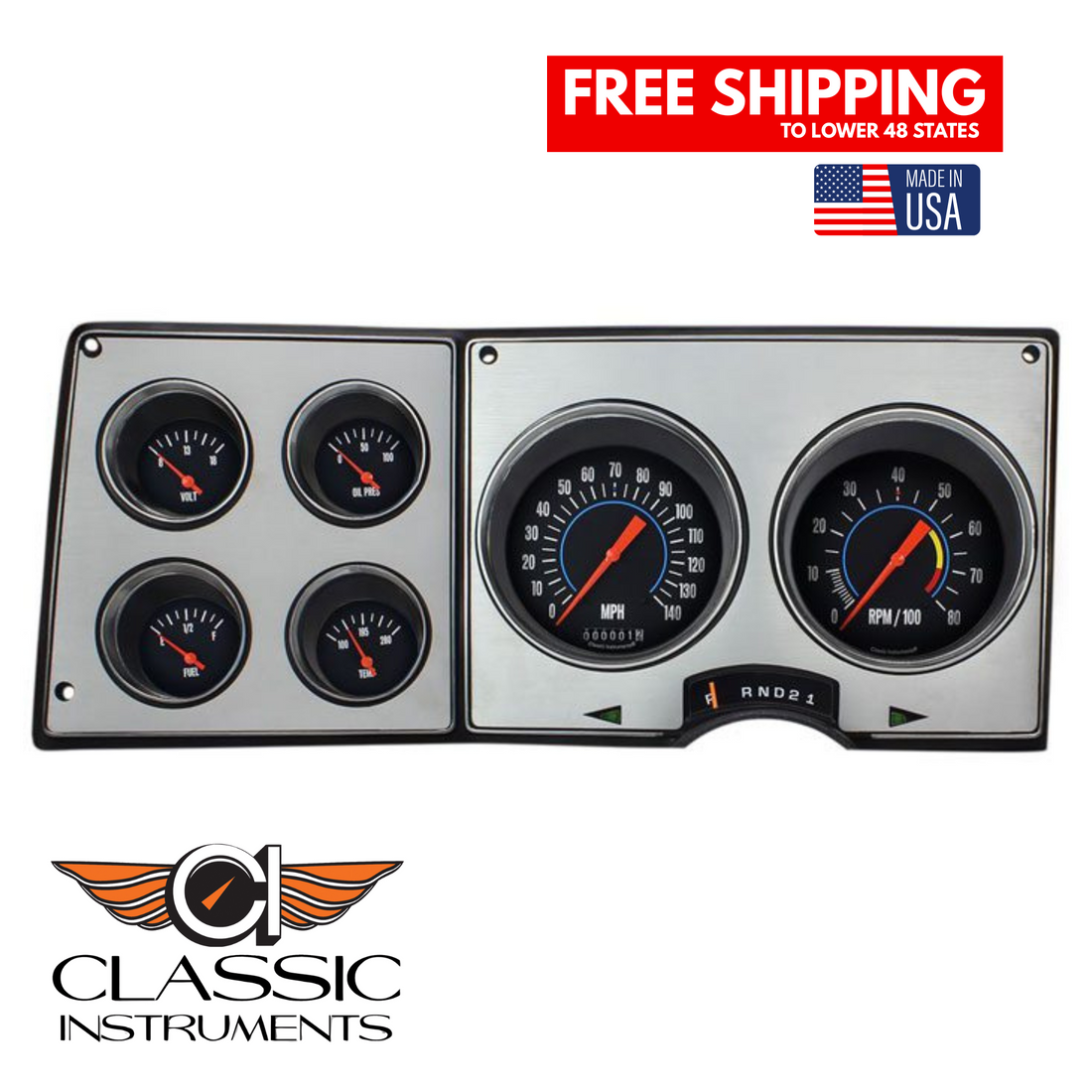 Classic Instruments 1973-1987 OE Dash Gauges Chevrolet & GMC Truck Package-CT73OE