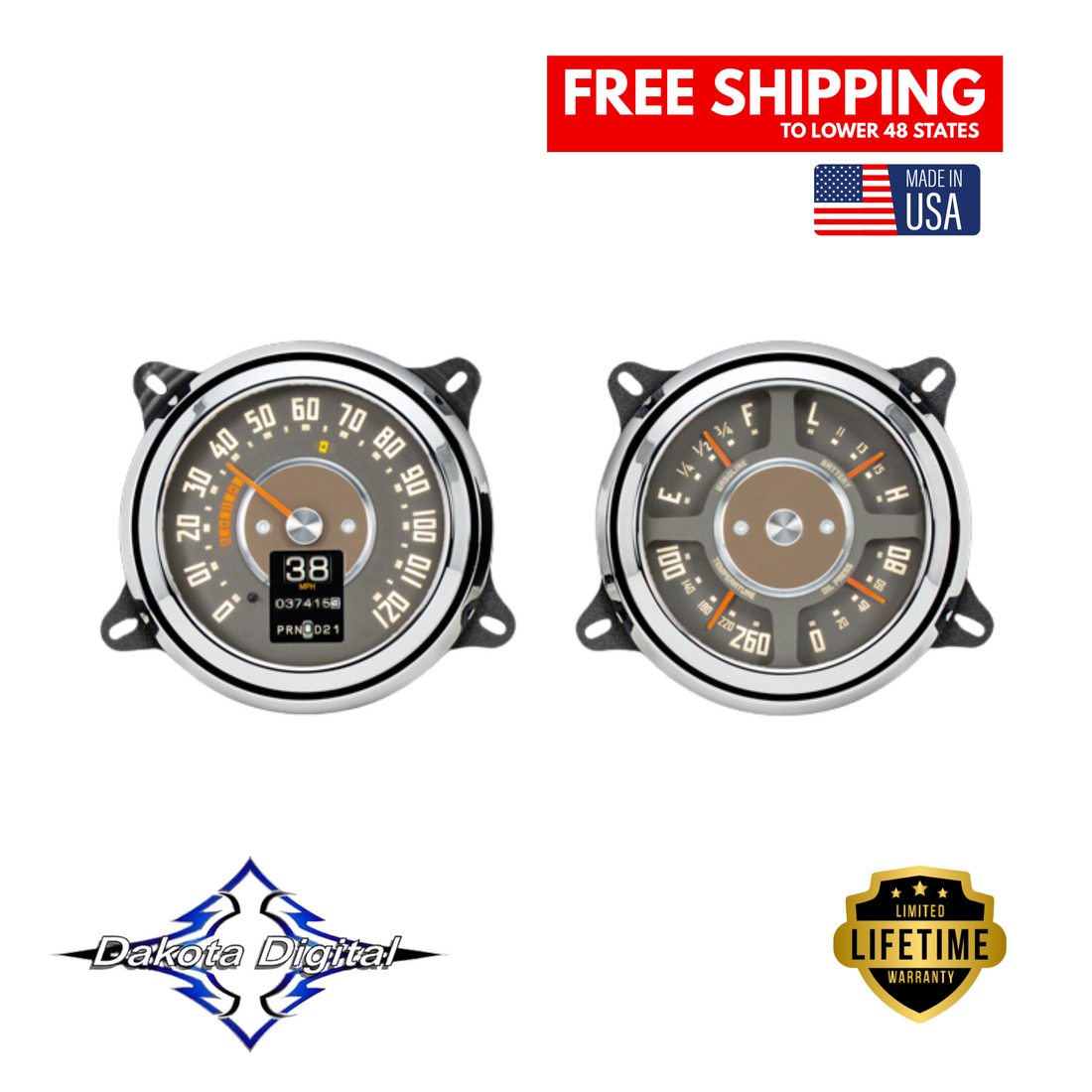 Dakota Digital 1947-1953 Chevrolet & GMC Truck RTX Instrument Gauge Cluster RTX-47C-PU-X