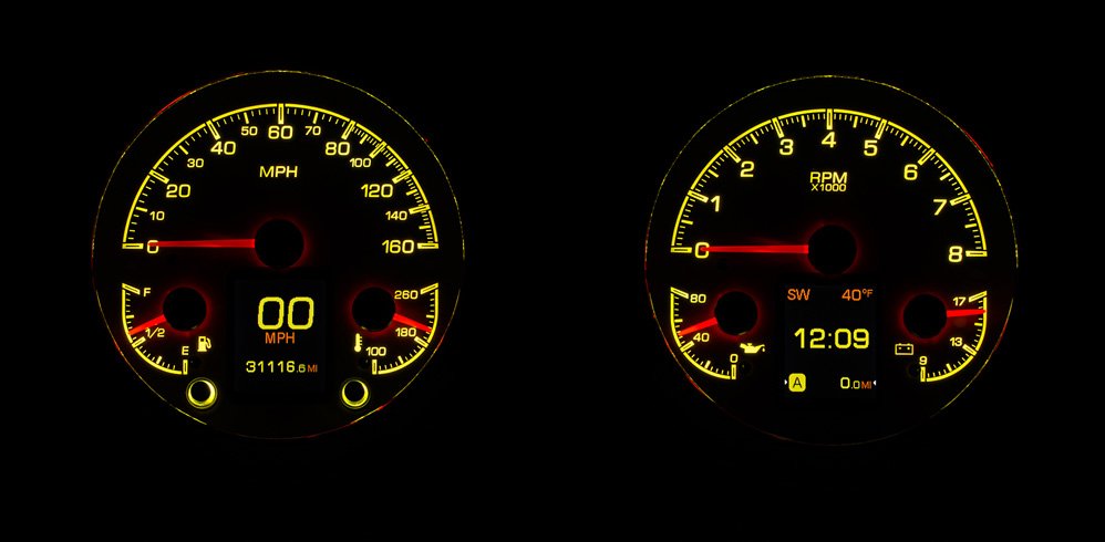Dakota Digital 1947-1953 Chevrolet & GMC Truck HDX Instrument Gauge Cluster-Silver Alloy Face HDX-47C-PU-S