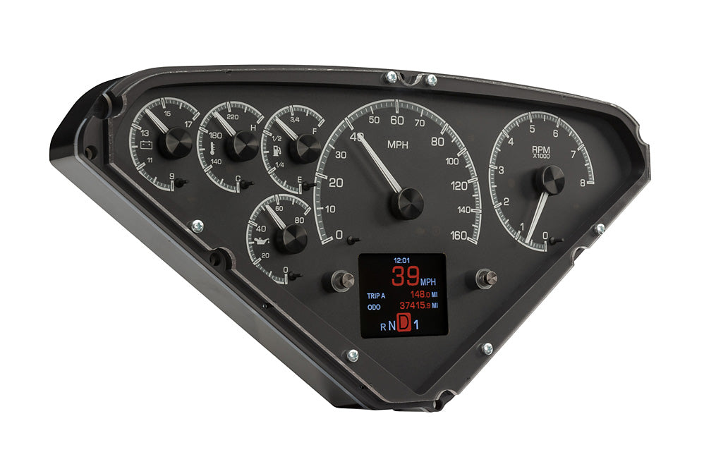 Dakota Digital 1955-1959 Chevrolet Truck HDX Instrument Gauge Cluster-Black Alloy Face HDX-55C-PU-K