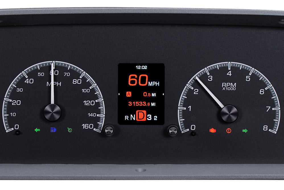 Dakota Digital 1960-1963 Chevrolet Truck HDX Instrument Gauge Cluster-Black Alloy Face HDX-60C-PU-K