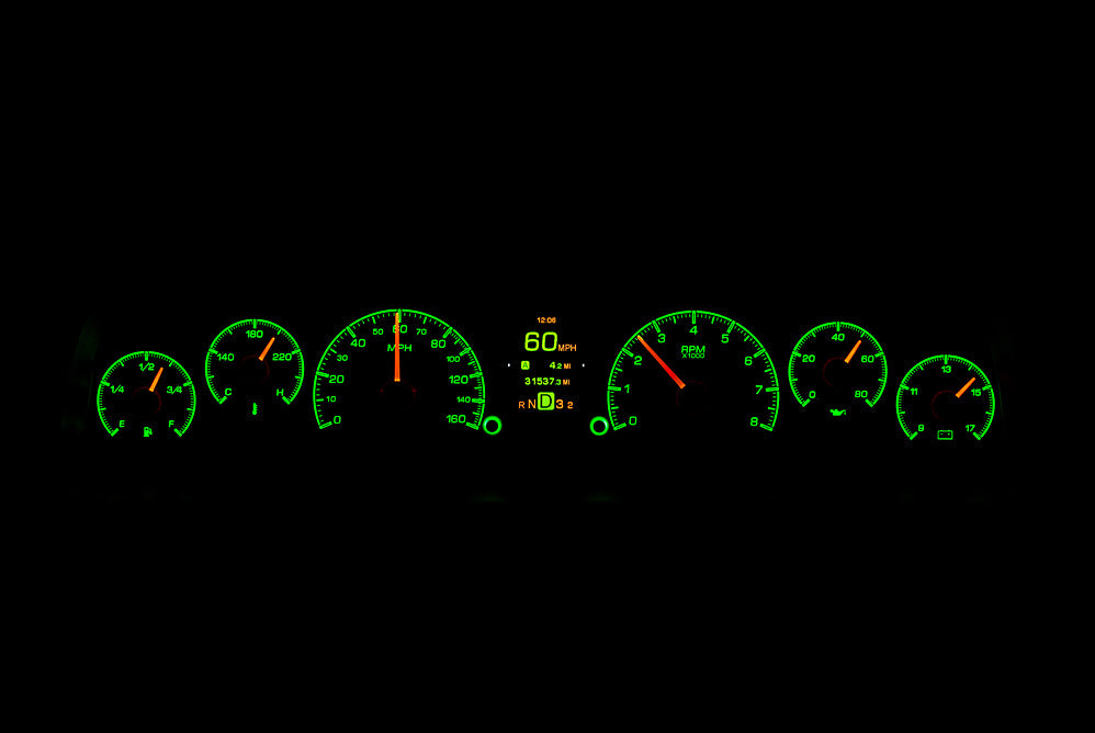Dakota Digital 1960-1963 Chevrolet Truck HDX Instrument Gauge Cluster-Black Alloy Face HDX-60C-PU-K