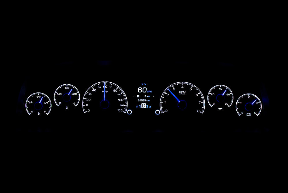 Dakota Digital 1960-1963 Chevrolet Truck HDX Instrument Gauge Cluster-Black Alloy Face HDX-60C-PU-K