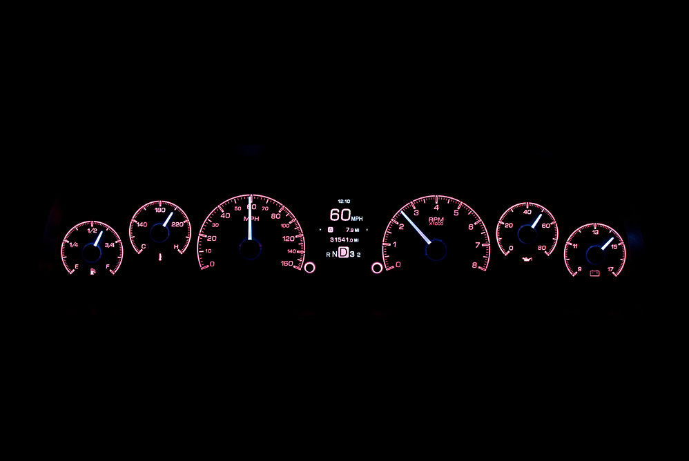 Dakota Digital 1960-1963 Chevrolet Truck HDX Instrument Gauge Cluster-Black Alloy Face HDX-60C-PU-K