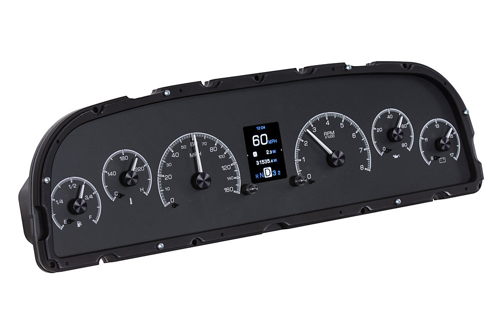 Dakota Digital 1960-1963 Chevrolet Truck HDX Instrument Gauge Cluster-Black Alloy Face HDX-60C-PU-K