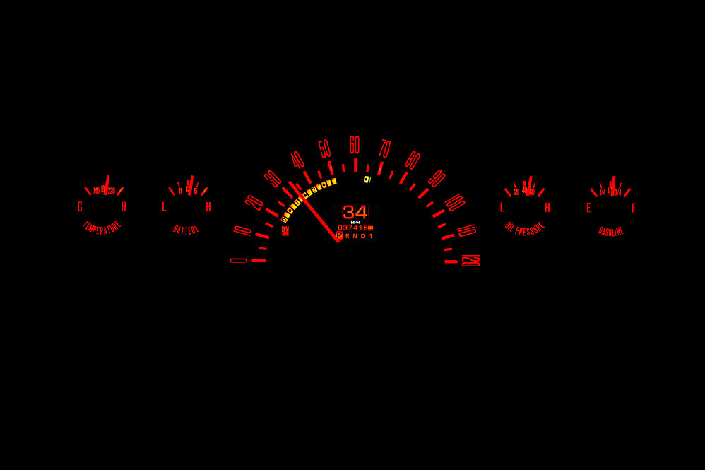 Dakota Digital 1960-1963 Chevrolet Truck RTX Instrument Gauge Cluster RTX-60C-PU-X