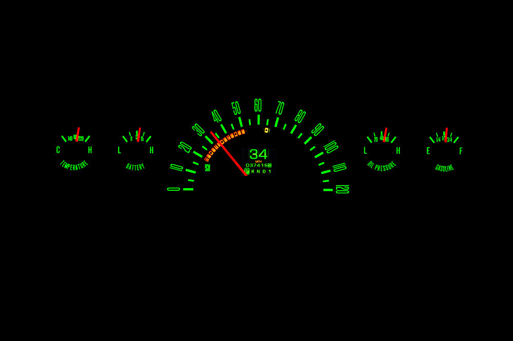 Dakota Digital 1960-1963 Chevrolet Truck RTX Instrument Gauge Cluster RTX-60C-PU-X