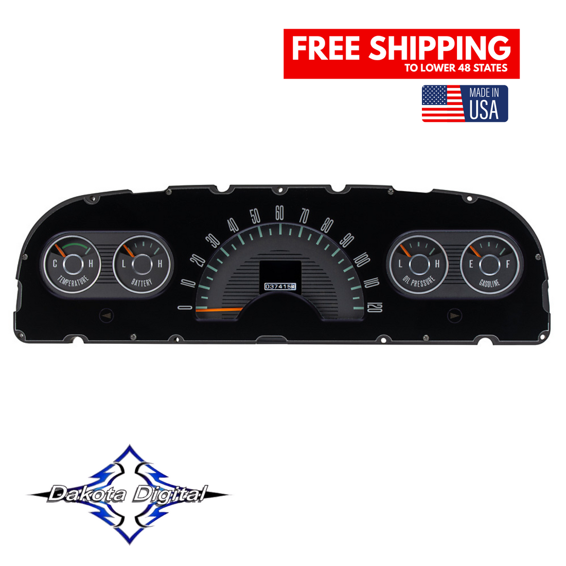 Dakota Digital 1960-1963 Chevrolet Truck RTX Instrument Gauge Cluster RTX-60C-PU-X