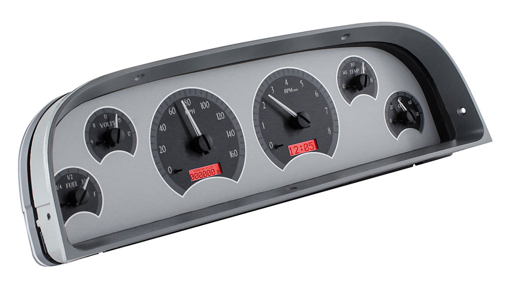 Dakota Digital 1960-1963 Chevrolet Truck VHX Instrument Gauge Cluster-Silver Background / Red Illumination VHX-60C-PU-S-R