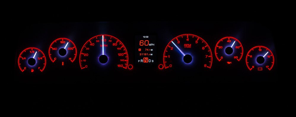 Dakota Digital 1964-1966 Chevrolet Truck HDX Instrument Gauge Cluster-Black Alloy Face HDX-64C-PU-K