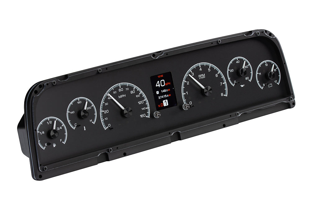 Dakota Digital 1964-1966 Chevrolet Truck HDX Instrument Gauge Cluster-Black Alloy Face HDX-64C-PU-K