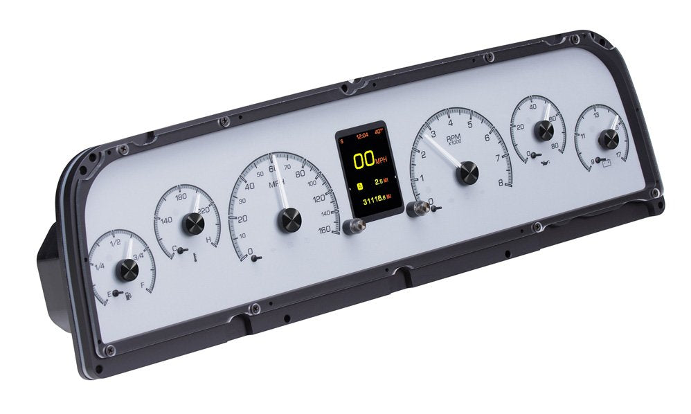 Dakota Digital 1964-1966 Chevrolet Truck HDX Instrument Gauge Cluster-Silver Alloy Face HDX-64C-PU-S