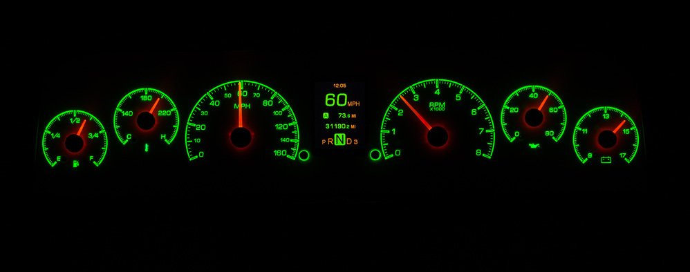 Dakota Digital 1964-1966 Chevrolet Truck HDX Instrument Gauge Cluster-Silver Alloy Face HDX-64C-PU-S
