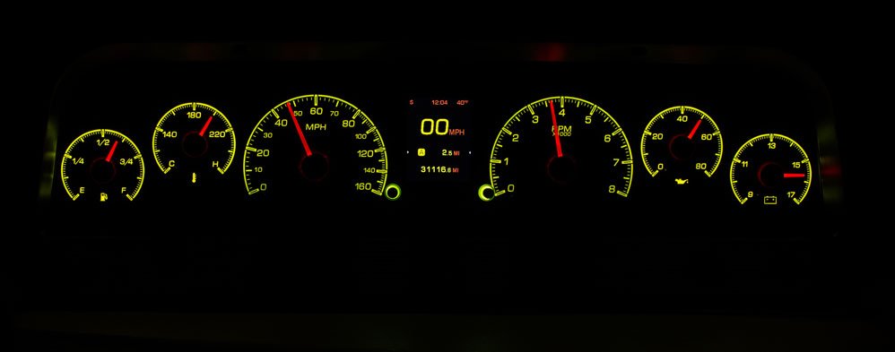 Dakota Digital 1964-1966 Chevrolet Truck HDX Instrument Gauge Cluster-Silver Alloy Face HDX-64C-PU-S