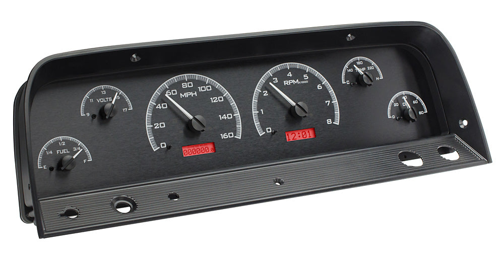 Dakota Digital 1964-1966 Chevrolet Truck VHX Instrument Gauge Cluster-Black Background / Red Illumination VHX-64C-PU-K-R