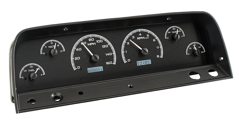 Dakota Digital 1964-1966 Chevrolet Truck VHX Instrument Gauge Cluster-Black Background / White Illumination VHX-64C-PU-K-W