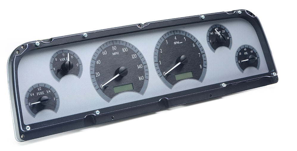Dakota Digital 1964-1966 Chevrolet Truck VHX Instrument Gauge Cluster-Silver Background / Blue Illumination VHX-64C-PU-S-B
