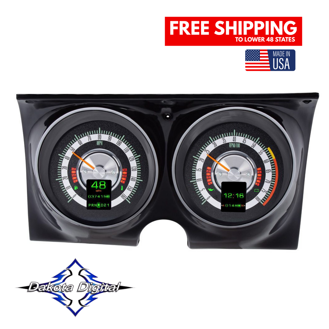 Dakota Digital 1968 Chevy Camaro RTX  Electronic Gauges RTX-67C-CAM-X