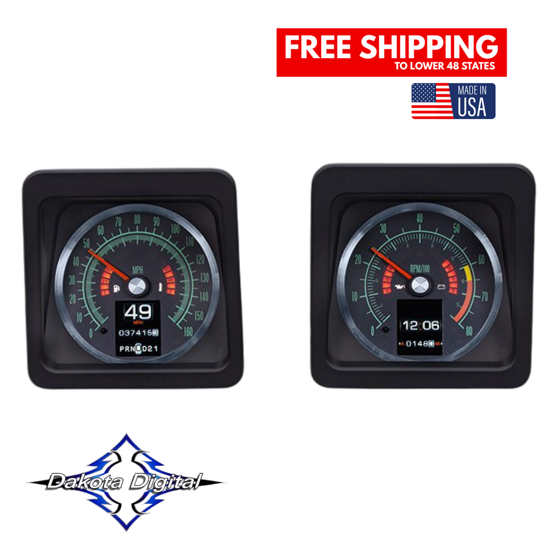 Dakota Digital 1969 Chevrolet Camaro RTX Instrument Gauge Cluster RTX-69C-CAM-X