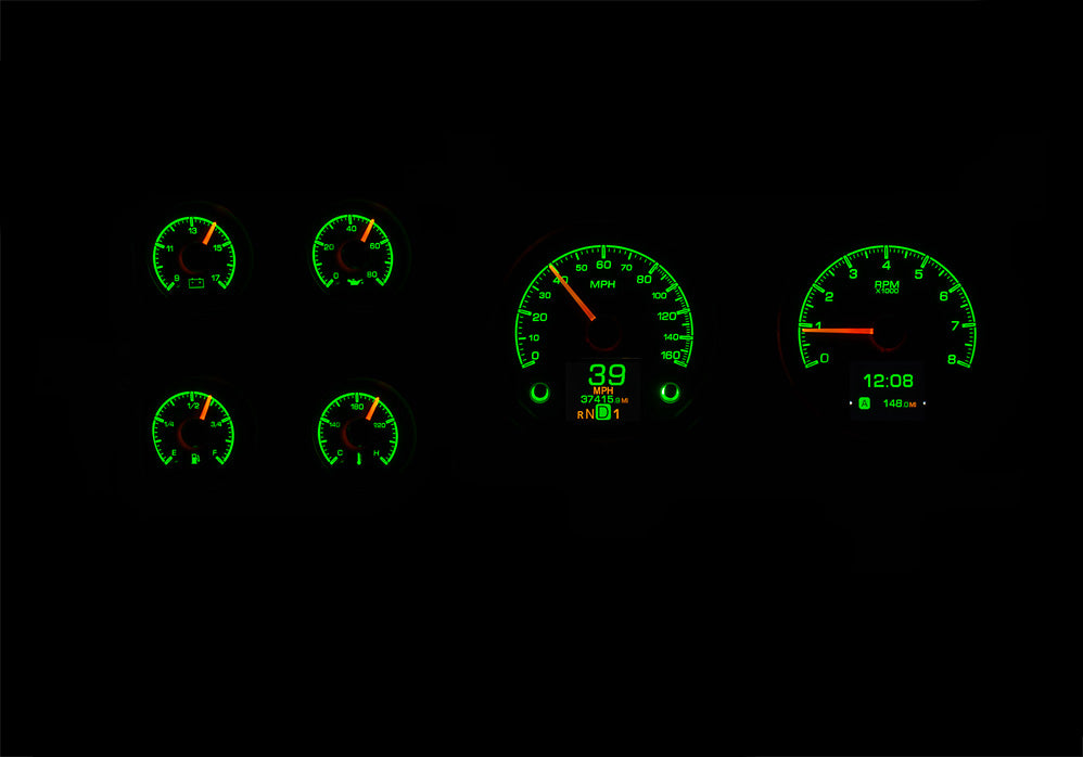 Dakota Digital 1973-1987 Chevrolet & GMC Truck HDX Instrument Gauge Cluster-Black Alloy Face HDX-73C-PU-K