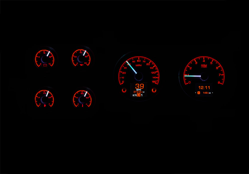 Dakota Digital 1973-1987 Chevrolet & GMC Truck HDX Instrument Gauge Cluster-Black Alloy Face HDX-73C-PU-K