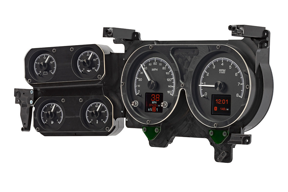 Dakota Digital 1973-1987 Chevrolet & GMC Truck HDX Instrument Gauge Cluster-Black Alloy Face HDX-73C-PU-K