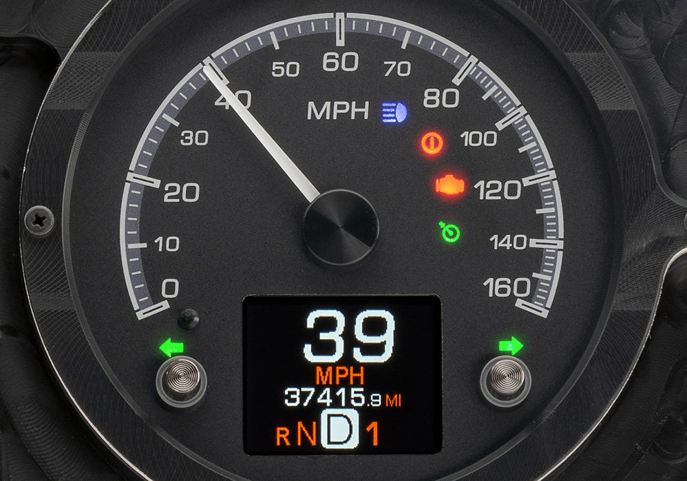 Dakota Digital 1973-1987 Chevrolet & GMC Truck HDX Instrument Gauge Cluster-Black Alloy Face HDX-73C-PU-K