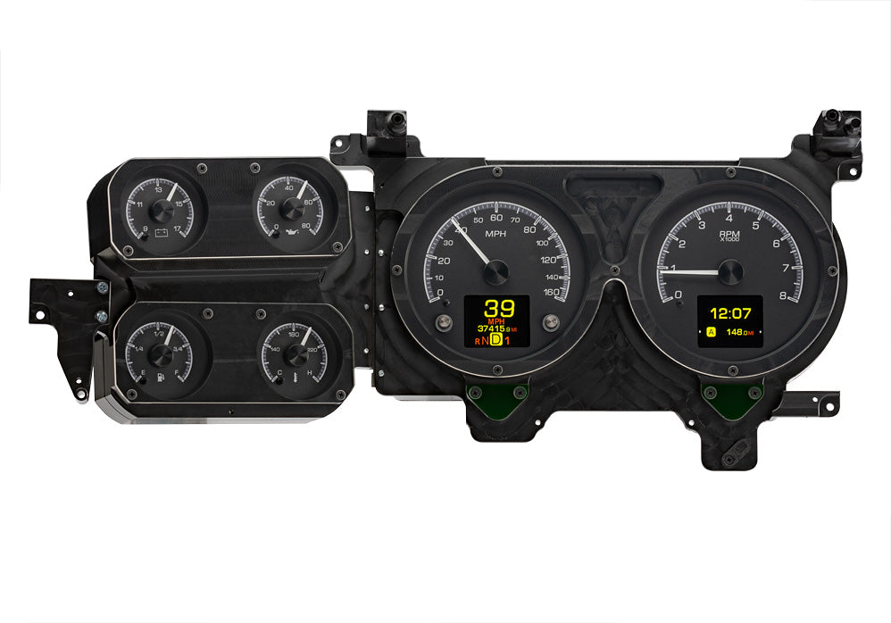 Dakota Digital 1973-1987 Chevrolet & GMC Truck HDX Instrument Gauge Cluster-Black Alloy Face HDX-73C-PU-K