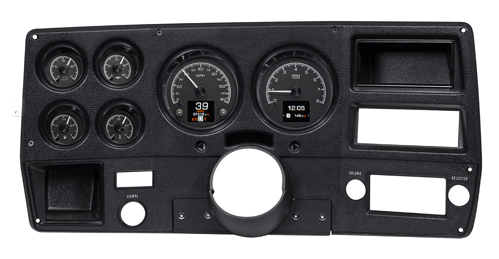 Dakota Digital 1973-1987 Chevrolet & GMC Truck HDX Instrument Gauge Cluster-Black Alloy Face HDX-73C-PU-K