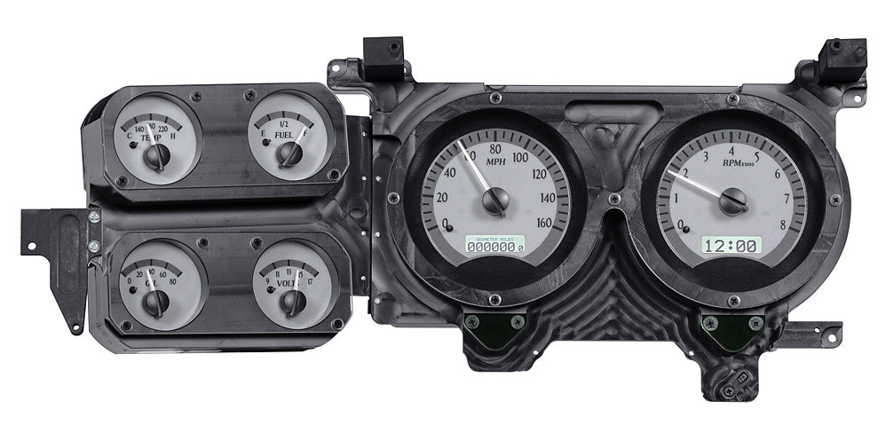 Dakota Digital 1973-1987 Chevrolet & GMC Truck VHX Instrument Gauge Cluster-Silver Background / White Illumination VHX-73C-PU-S-W