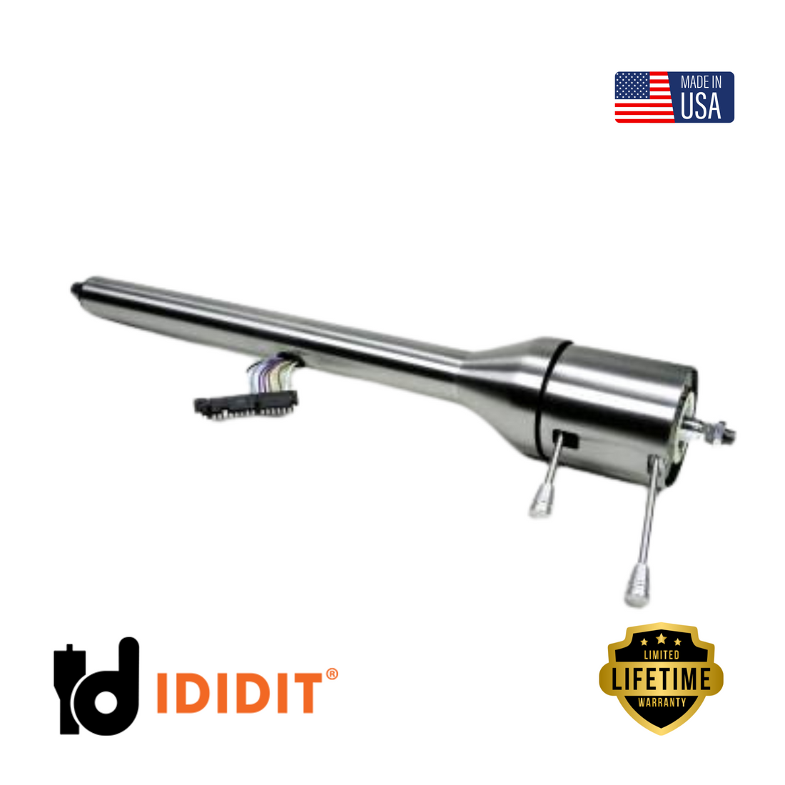 IDIDIT-1955-56 Chevy Tilt Floor Shift Steering Column-Brushed-1070550030