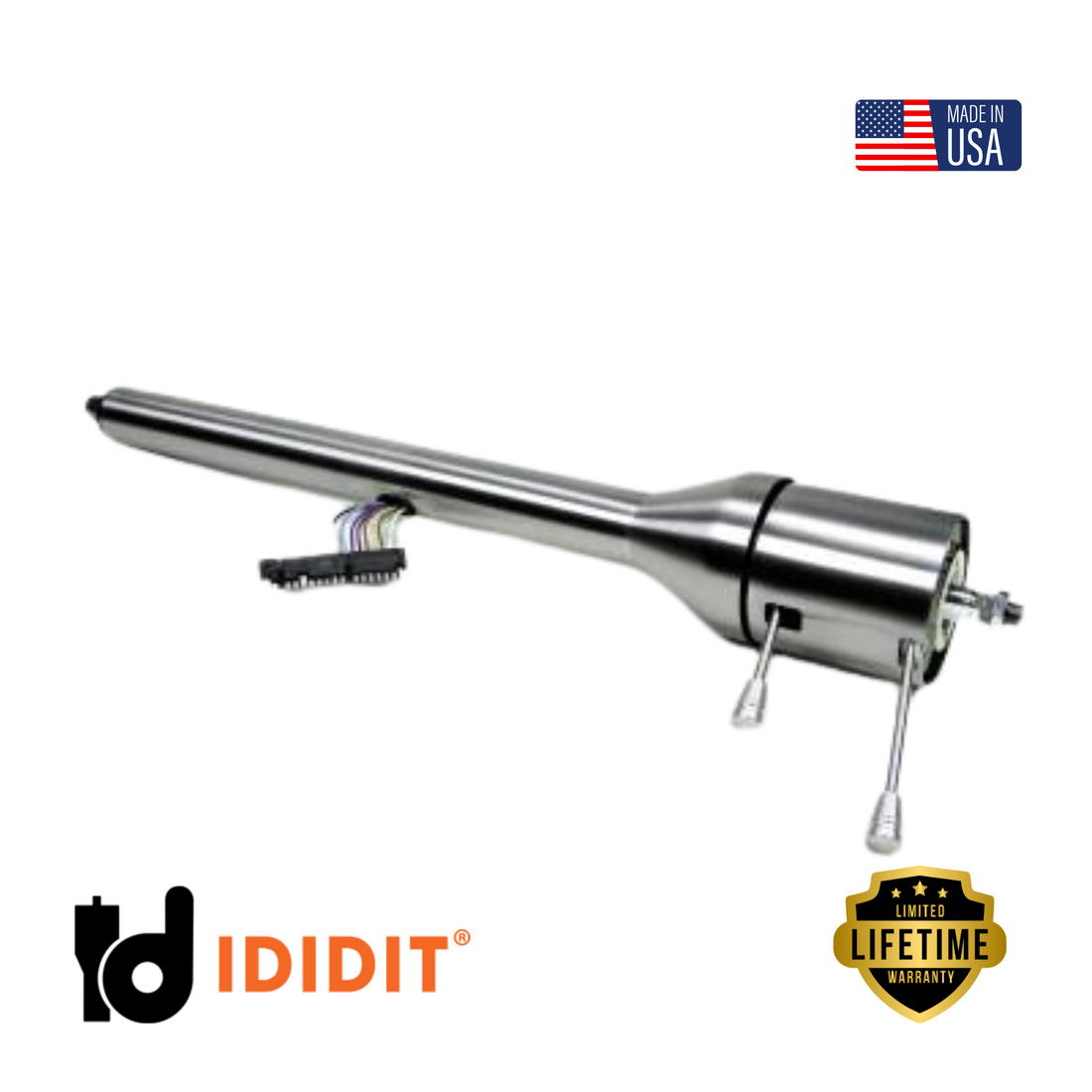 IDIDIT-1955-56 Chevy Tilt Floor Shift Steering Column-Polished-1070550040