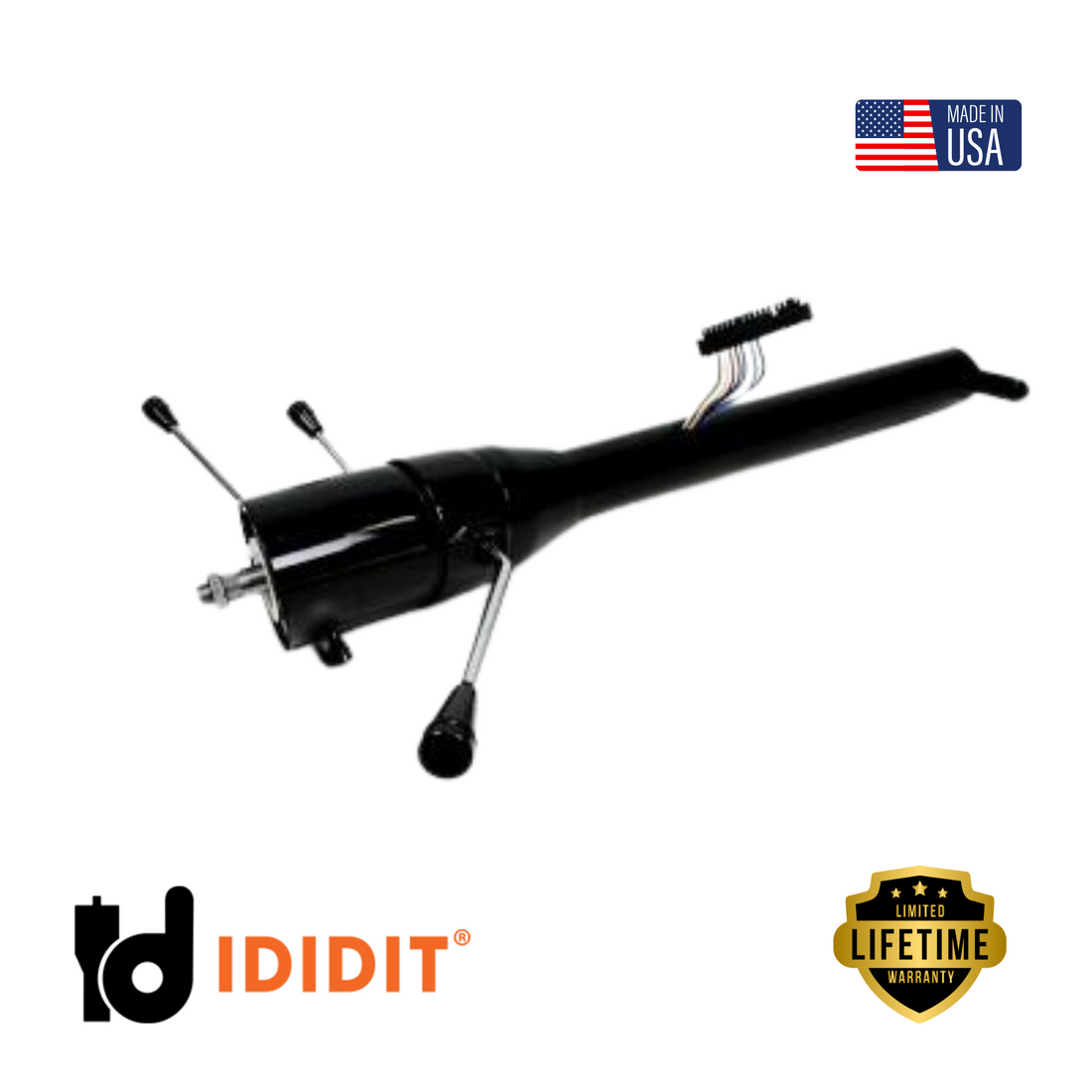 IDIDIT-1955-59 Chevy Truck Tilt Column Shift-Black Powder Coated-1140652051