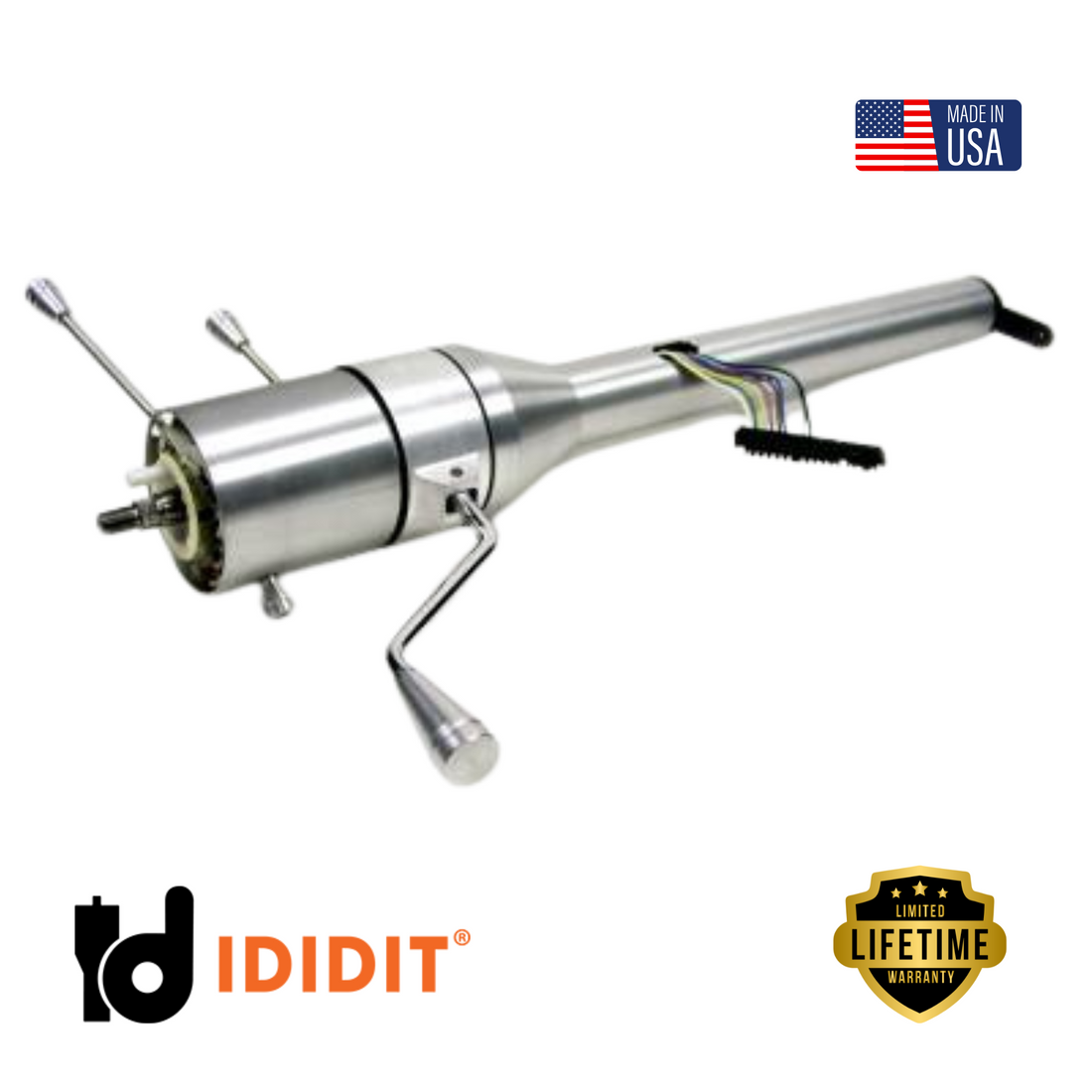IDIDIT-1955-59 Chevy Truck Tilt Column Shift-Brushed Aluminum-1150652030