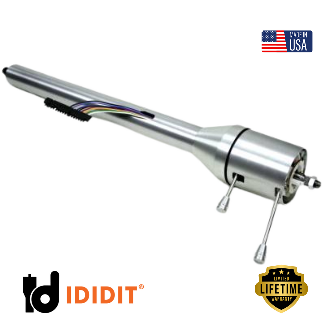 IDIDIT-1955-59 Chevy Truck Tilt Floor Shift-Brushed Aluminum-1070652030